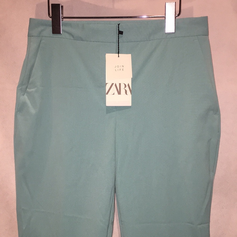 NWT Zara Trouser Pants | Aqua Blue | Size 6